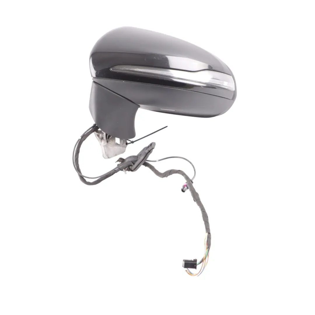 Mercedes C205 Coupe Wing Mirror Left N/S Obsidian Black Metallic - 197 - SKU rhd-A2058104105-OB - Part number A2058104105