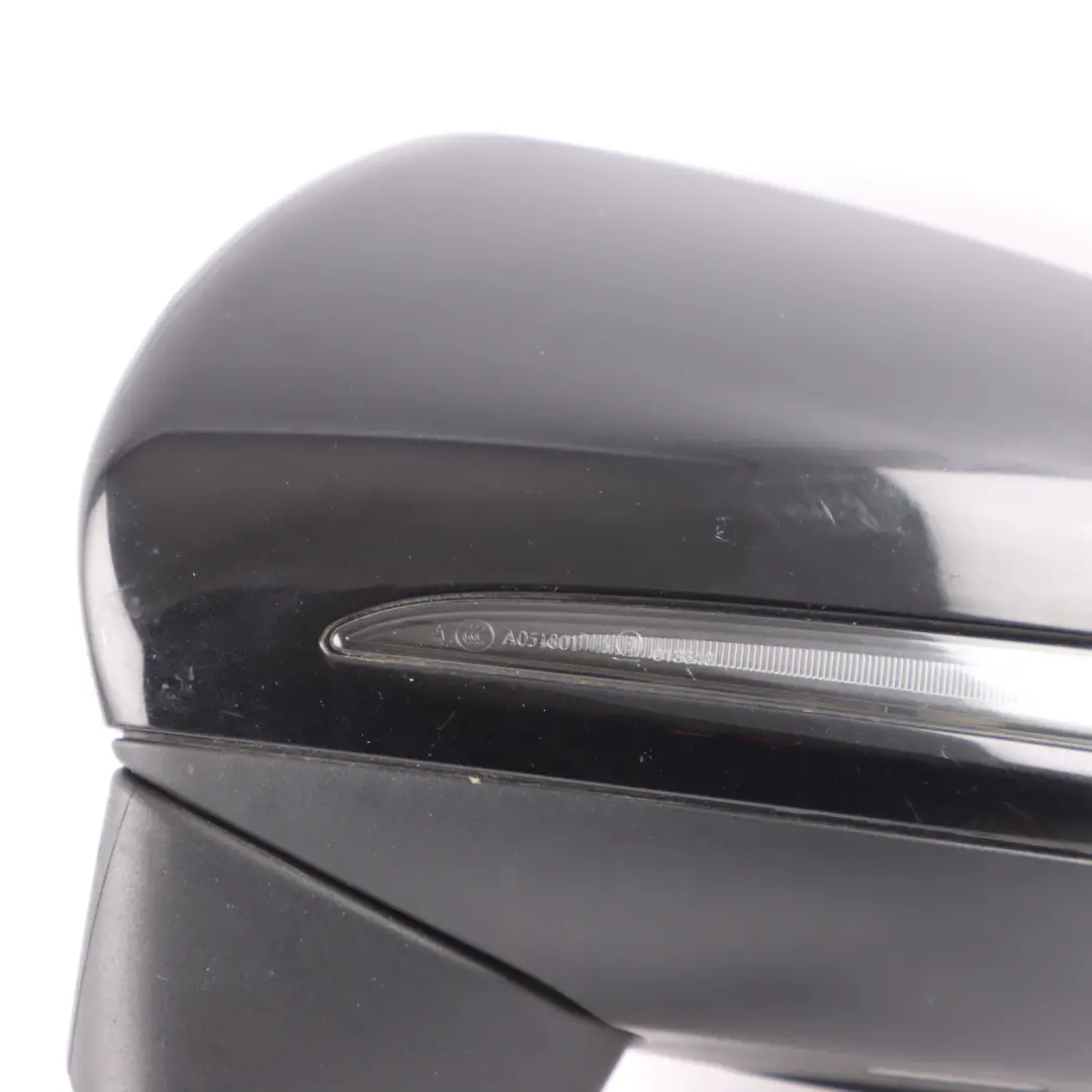 Mercedes C205 Coupe Wing Mirror Left N/S Obsidian Black Metallic - 197 - SKU rhd-A2058104105-OB - Part number A2058104105