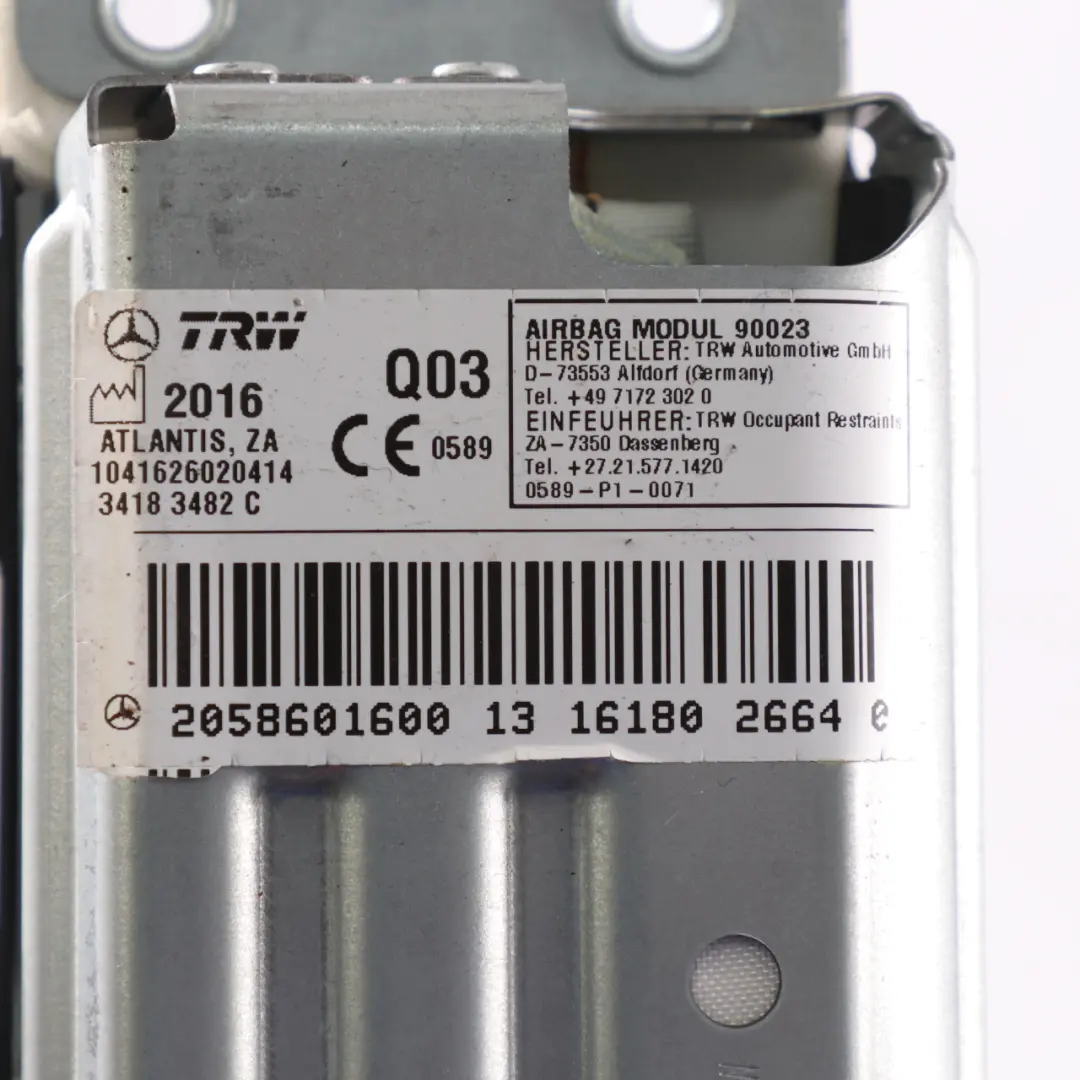 Dashboard Front Right O/S Driver Knee Air Module to Mercedes W205 with Part number A2058601600 Mercedes W205 Dashboard Front Right O/S Driver Knee Air Module - SKU rhd-A2058601600-1 - Part number A2058601600
