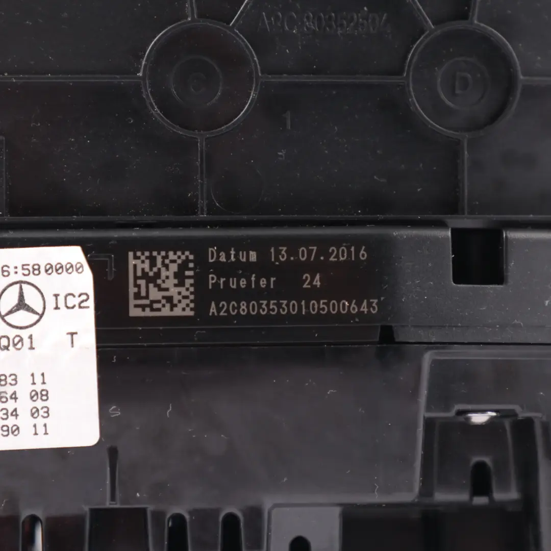 Instrument Cluster Speedometer Speedo Automatic to Mercedes W205 Petrol with Part number A2059003327 Mercedes W205 Petrol Instrument Cluster Speedometer Speedo Automatic - SKU rhd-A2059003327-1 - Part number A2059003327