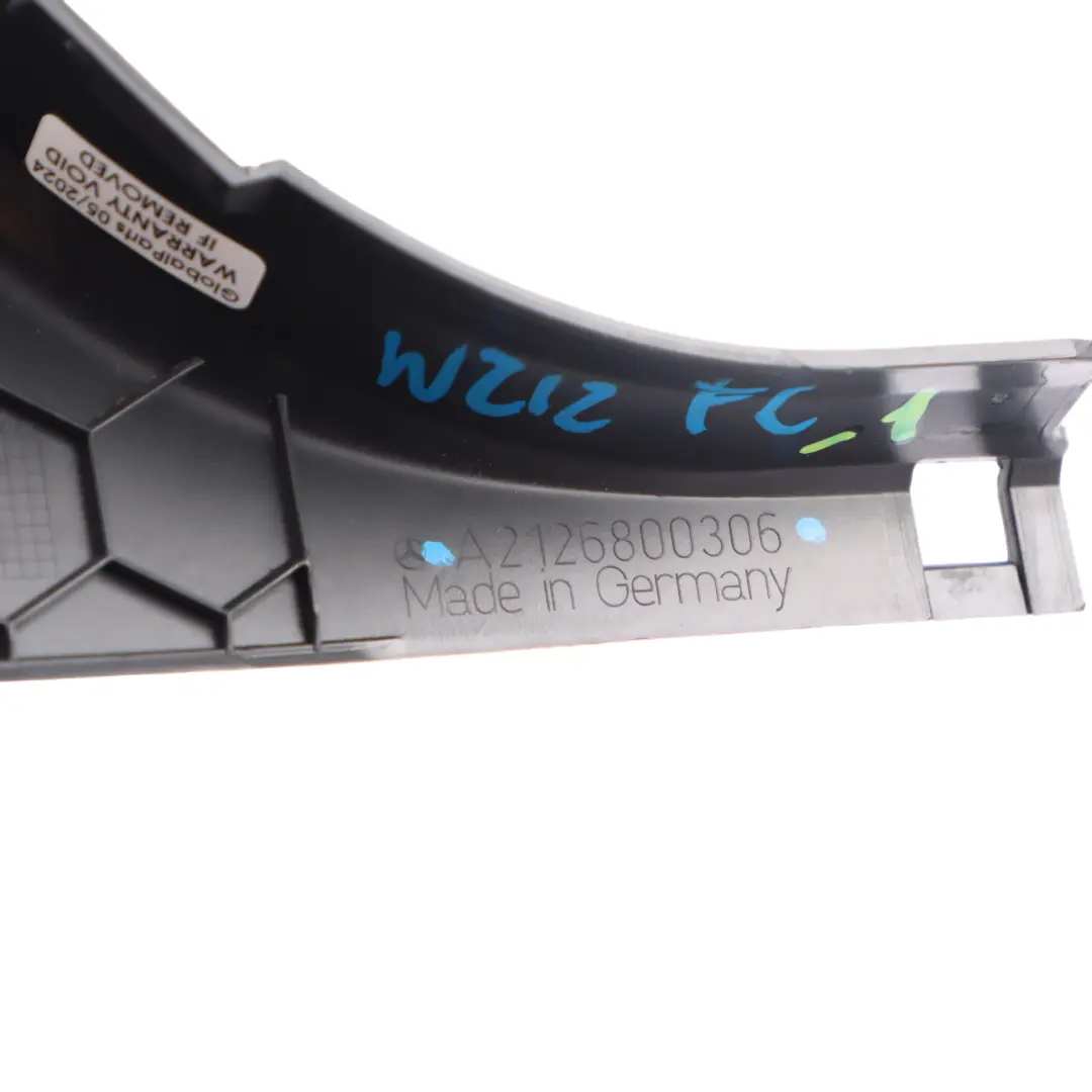 A-Pillar Cover Mercedes W212 Front Left N/S Lower Trim Panel Black to with Part number A2126800306 A-Pillar Cover Mercedes W212 Front Left N/S Lower Trim Panel Black - SKU rhd-A2126800306 - Part number A2126800306
