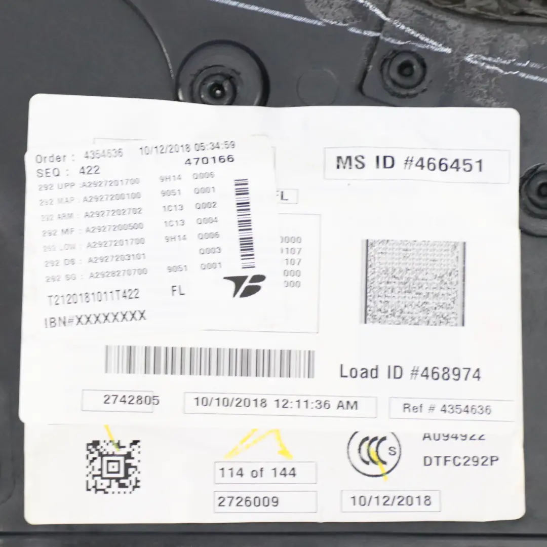 Door Card Front Left N/S Trim Panel Cover Leather Black Beige to Mercedes C292 with Part number A2927204901 Mercedes C292 Door Card Front Left N/S Trim Panel Cover Leather Black Beige - SKU rhd-A2927204901 - Part number A2927204901