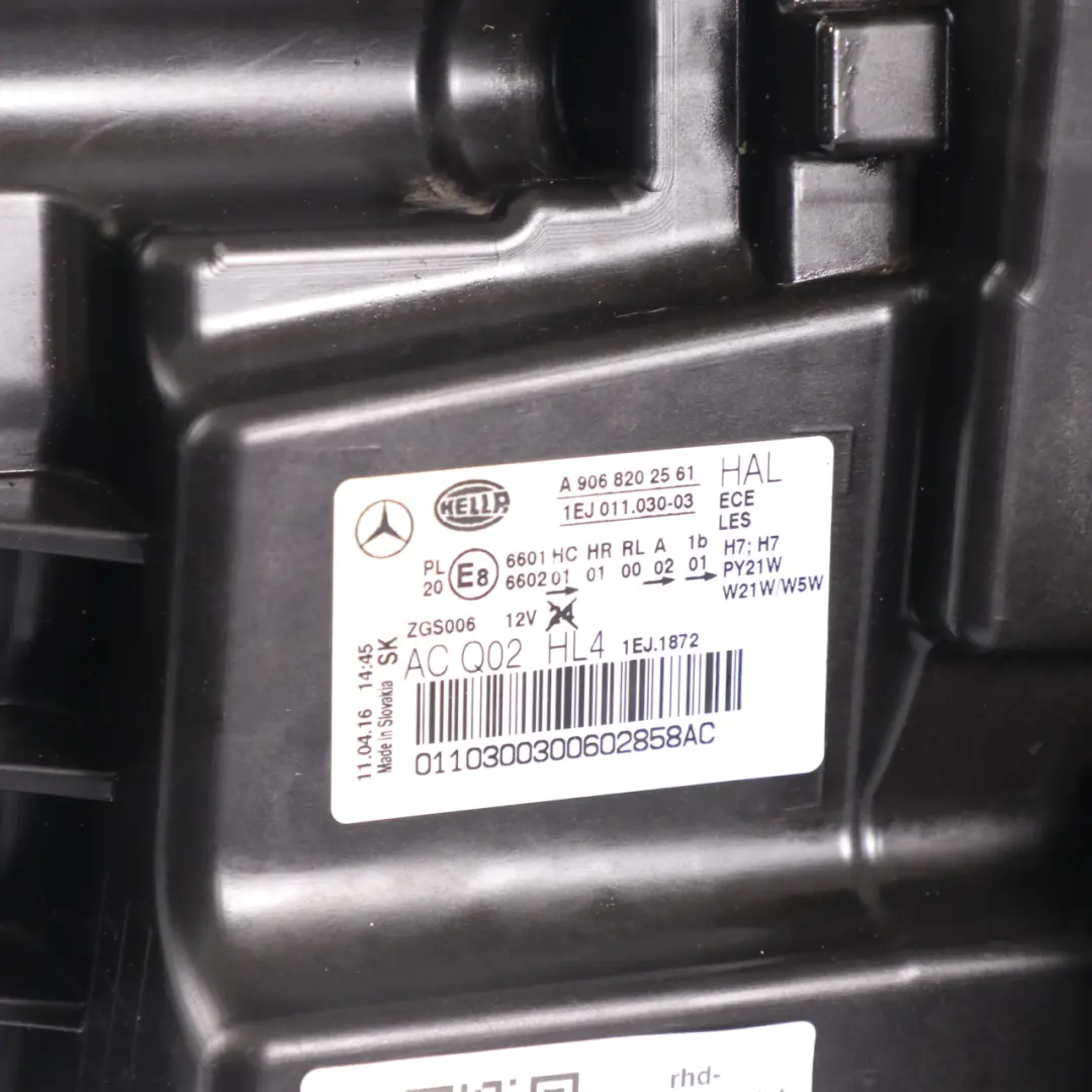 Facelift Headlight Headlamp Front Left N/S to Mercedes Sprinter W906 with Part number A9068202561 Mercedes Sprinter W906 Facelift Headlight Headlamp Front Left N/S - SKU rhd-A9068202561-1 - Part number A9068202561