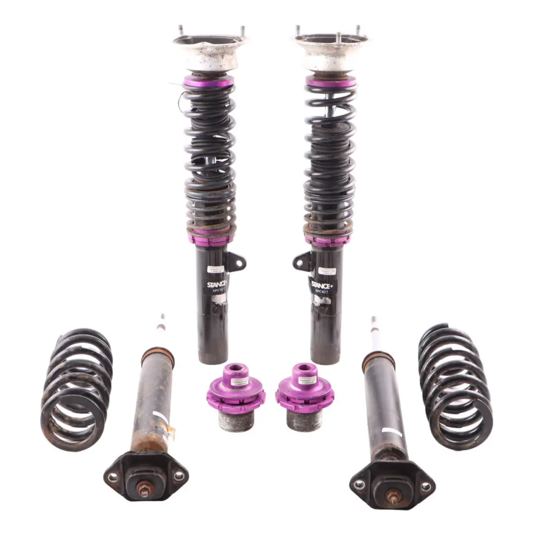 Strut BMW E90 Stance Front Rear Left Right Suspension Shock Absorber Set to Spring with Part number SPC027 Spring Strut BMW E90 Stance Front Rear Left Right Suspension Shock Absorber Set - SKU SPC027 - Part number SPC027