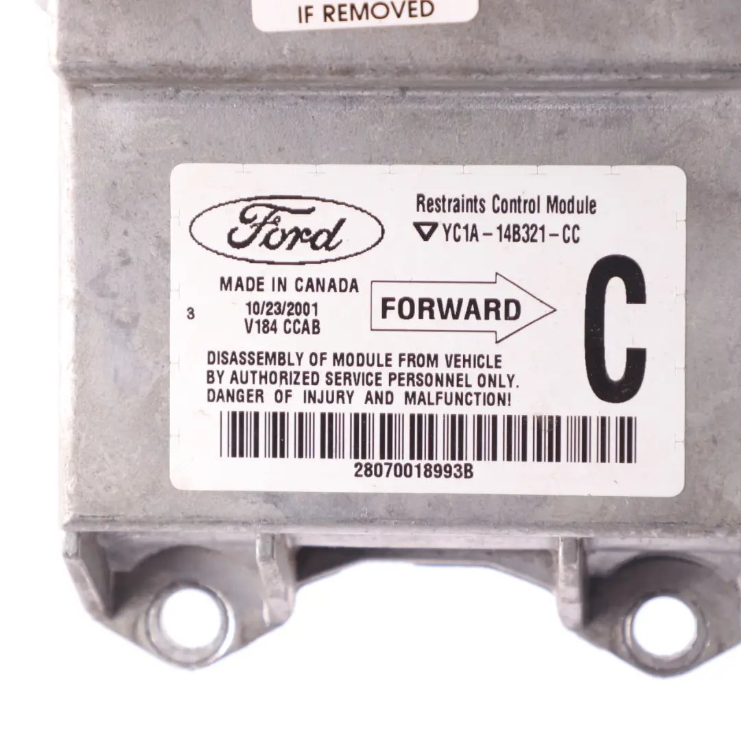Ford Transit MK6 Rückhaltesysteme Steuermodul Luft Modul Einheit - SKU YC1A14B321CC - Teilenummer YC1A14B321CC