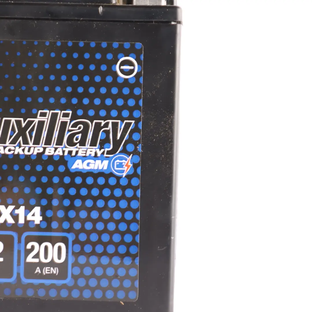  YUASA YBX AX14 12V Auxiliary Additional Generator Battery 12Ah 200A YBXAX14 - SKU YUASA YBX AX14 12Ah Accumulator - Part number YUASA YBX AX14 12Ah Accumulator