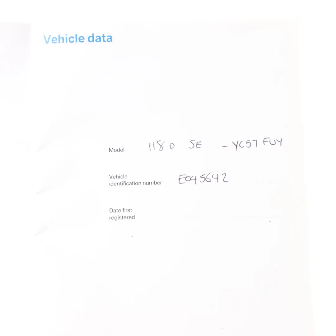 BMW 1 Series 1 E81 E87 LCI Owner's Handbook Manual Pouch Case Wallet - SKU 0014100-2 - Part number 0014100