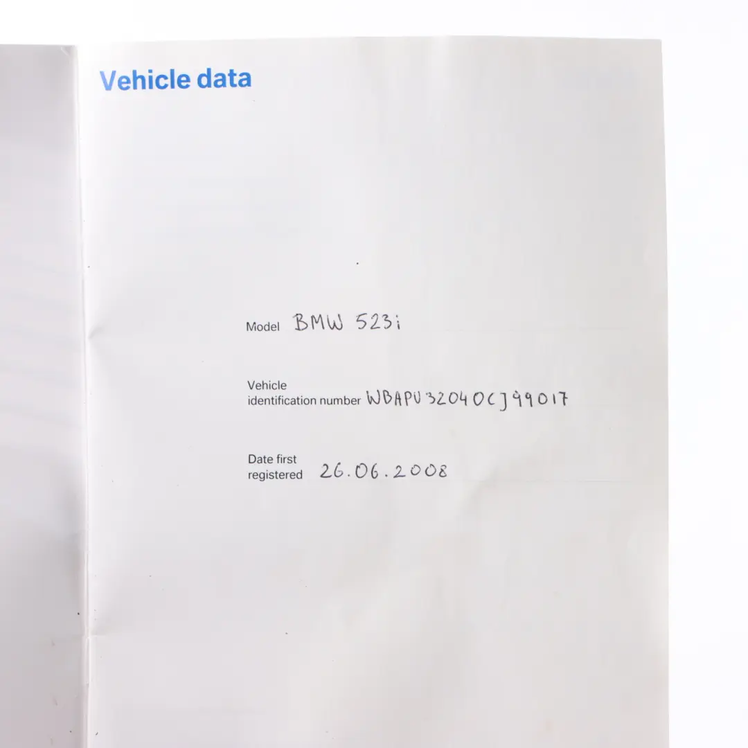 BMW 5 6 Series E60 E61 E63 E64 LCI Service Booklet Book - SKU 0014283 - Part number 0014283