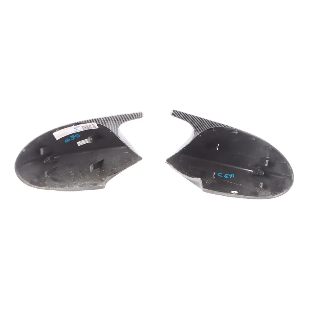  Wing Mirror Cover BMW E90 E91 Left Right N/O/S Cover Set Casing Carbon Look - SKU 0032725/0032724-1 - Part number 0032725/0032724