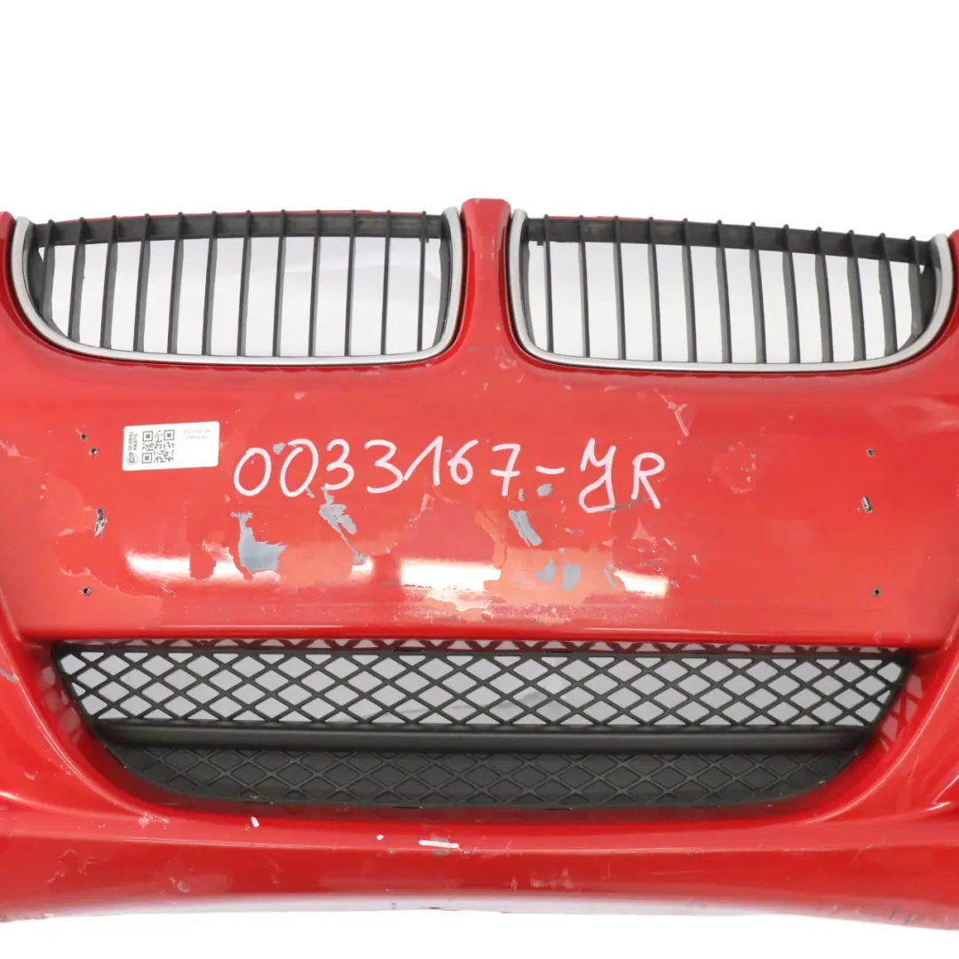 Complete Front Bumper Trim Panel Japanrot Japan Red - 438 to BMW E90 E91 with Part number 0033167 BMW E90 E91 Complete Front Bumper Trim Panel Japanrot Japan Red - 438 - SKU 0033167-JR - Part number 0033167