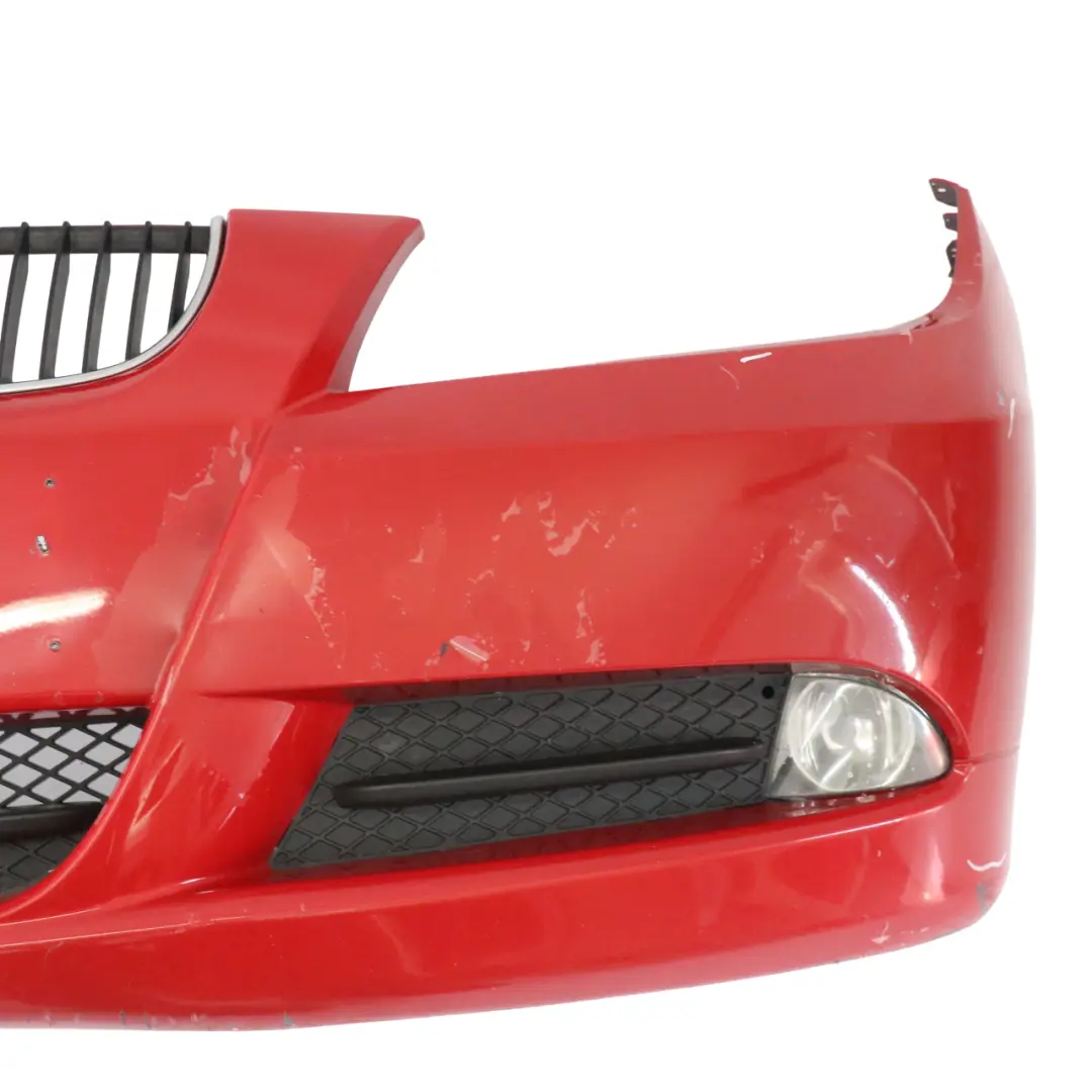 Complete Front Bumper Trim Panel Japanrot Japan Red - 438 to BMW E90 E91 with Part number 0033167 BMW E90 E91 Complete Front Bumper Trim Panel Japanrot Japan Red - 438 - SKU 0033167-JR - Part number 0033167