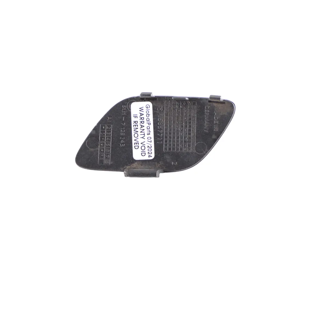 Front Bumper Flap BMW E92 E93 Cover Towing Hook Eye Blue Water Metallic 7128243 to with Part number 0034358 Front Bumper Flap BMW E92 E93 Cover Towing Hook Eye Blue Water Metallic 7128243 - SKU 0034358-WB - Part number 0034358