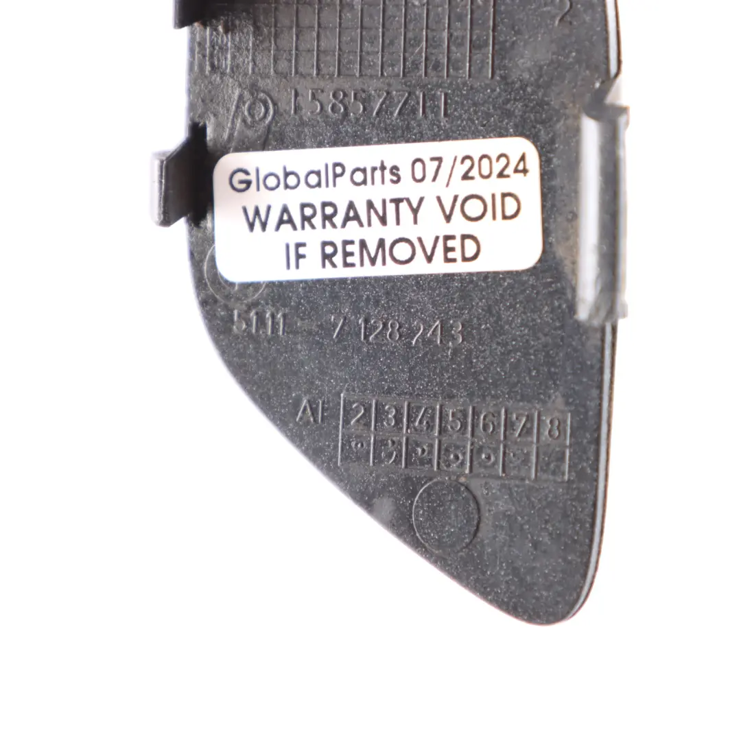 Front Bumper Flap BMW E92 E93 Cover Towing Hook Eye Blue Water Metallic 7128243 to with Part number 0034358 Front Bumper Flap BMW E92 E93 Cover Towing Hook Eye Blue Water Metallic 7128243 - SKU 0034358-WB - Part number 0034358