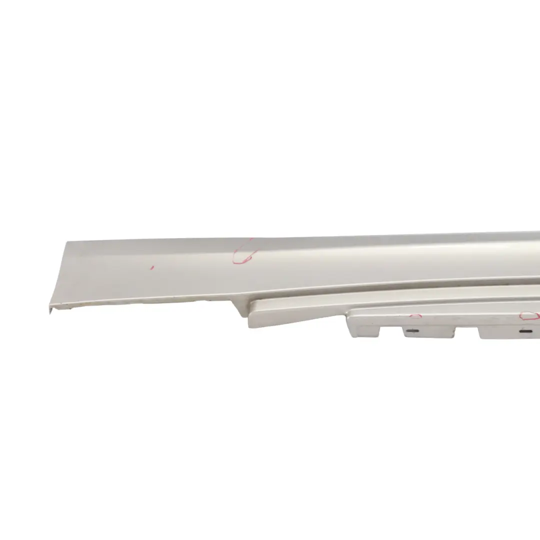BMW E81 E88 Sill Strip Side Skirt Right O/S Kaschmirsilber Cashmere Silver A72 - SKU 0036142-KAS3 - Part number 0036142