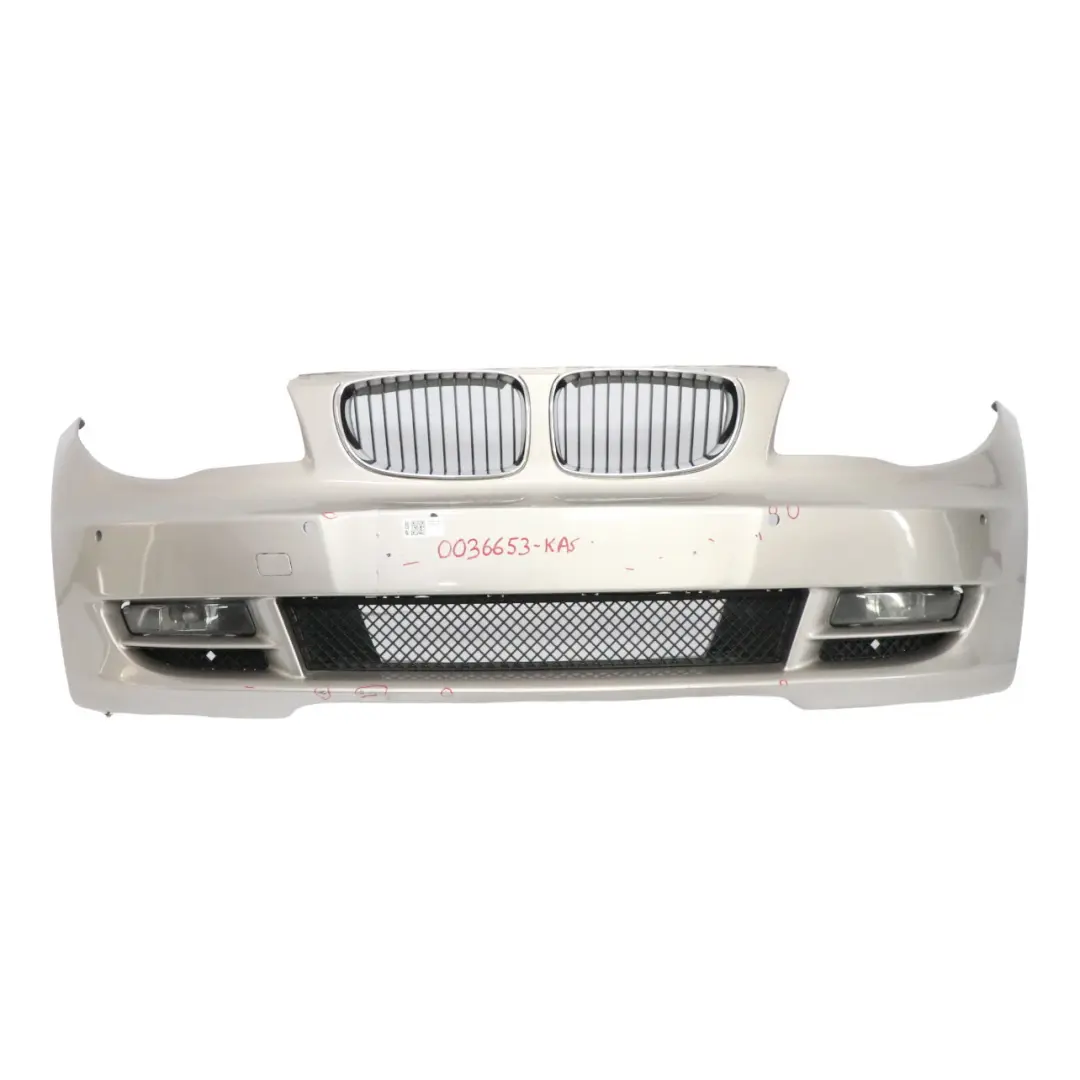 BMW E82 E88 Zderzak Przedni PDC Kaschmirsilber Srebrny Metalik - A72 - SKU 0036653-KAS - Numer Części 0036653