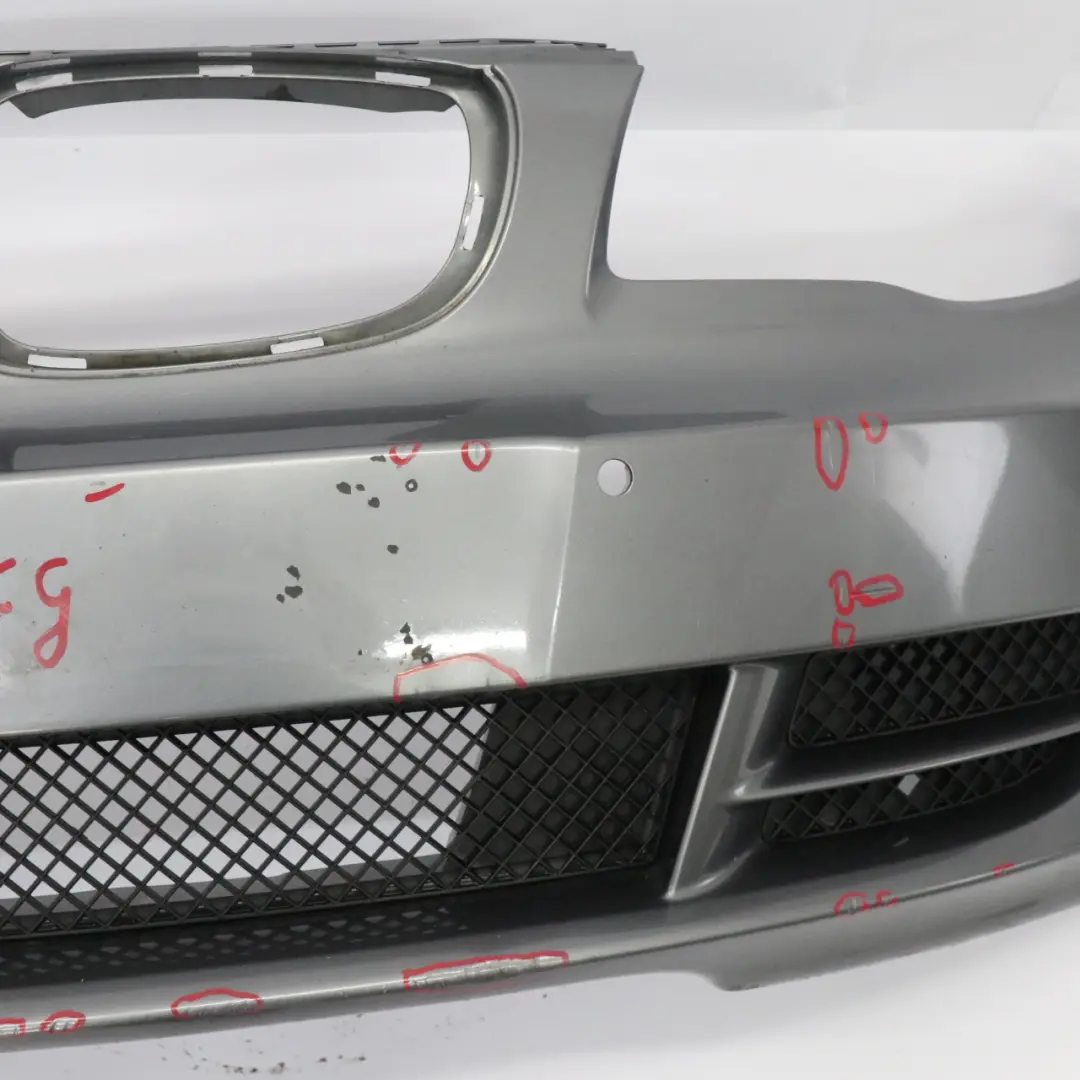 BMW E82 E88 Complete Front Bumper Trim PDC Spacegrau Grau Metallic - A52 - SKU 0036653-SCG - Part number 0036079