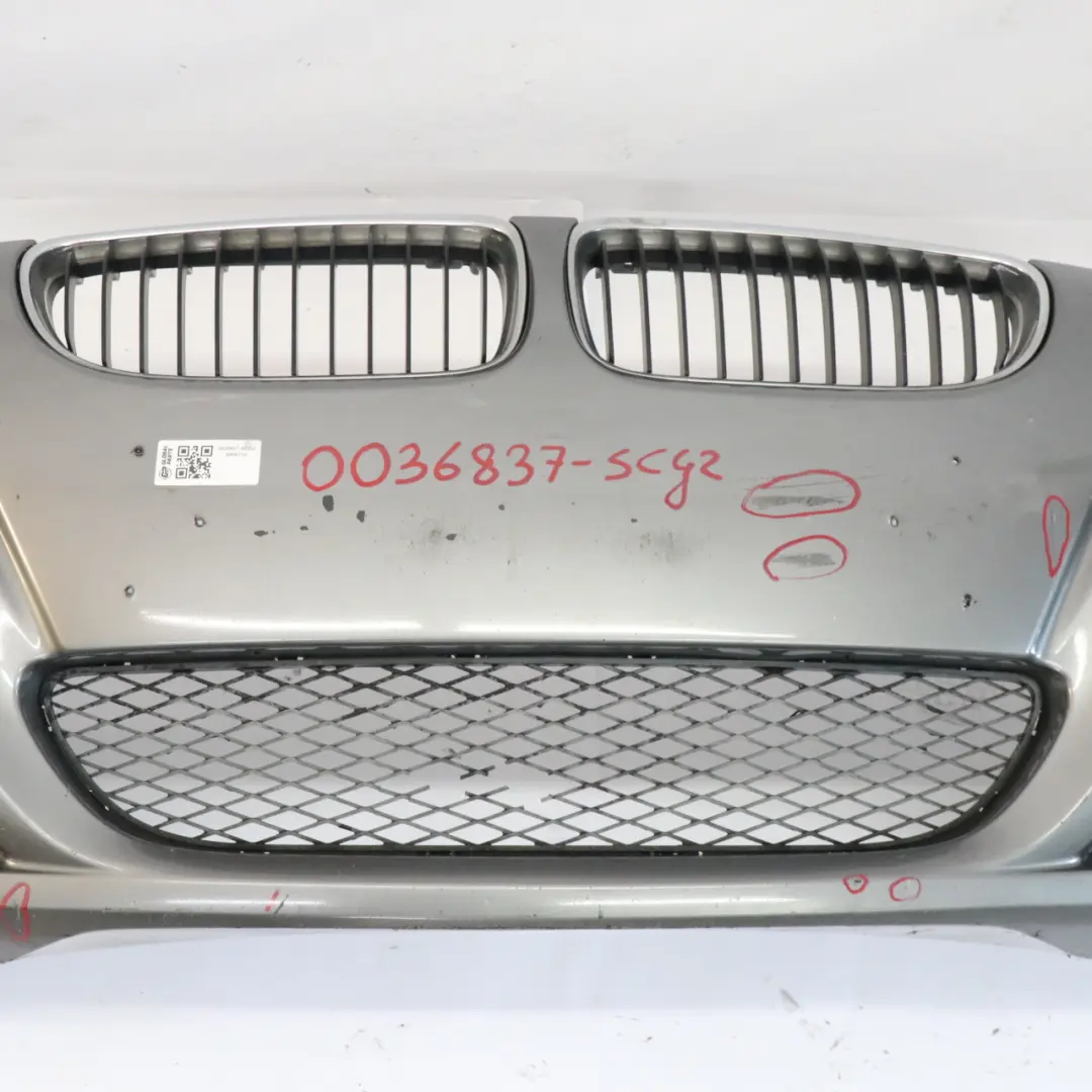 BMW E90 E91 LCI Front Bumper Trim Panel Complete Spacegrau Grey - A52 - SKU 0036837-SCG2 - Part number 0036837