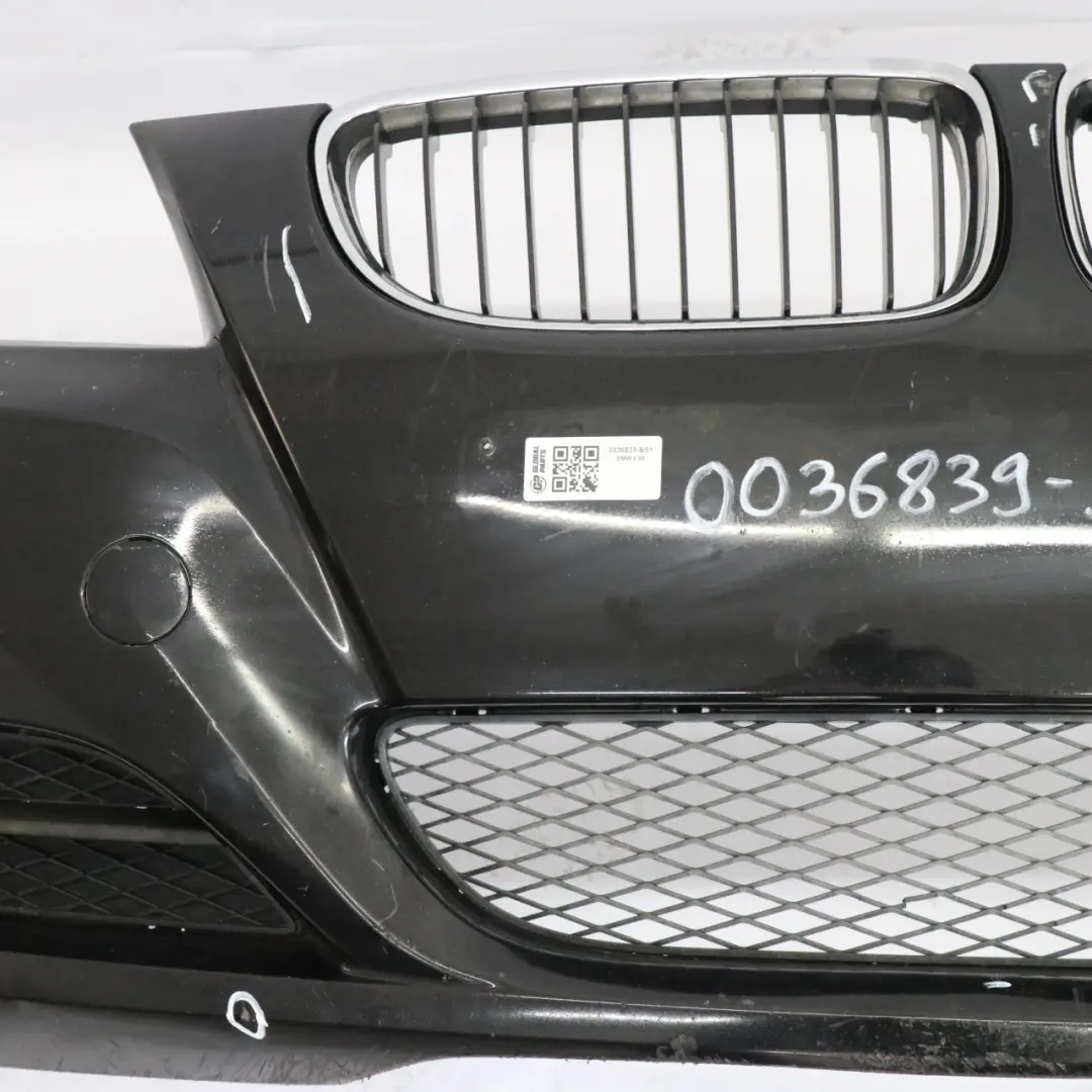 Front Bumper Trim Panel Complete Black Sapphire Metallic - 475 to BMW E90 LCI with Part number 0036839 BMW E90 LCI Front Bumper Trim Panel Complete Black Sapphire Metallic - 475 - SKU 0036839-BS1 - Part number 0036839