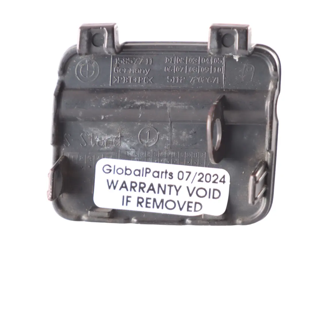 Flap Towing Eye Hook Rear Bumper Cover Vermillion Red A82 7202671 to BMW E90 LCI with Part number 0036878 BMW E90 LCI Flap Towing Eye Hook Rear Bumper Cover Vermillion Red A82 7202671 - SKU 0036878-VER - Part number 0036878