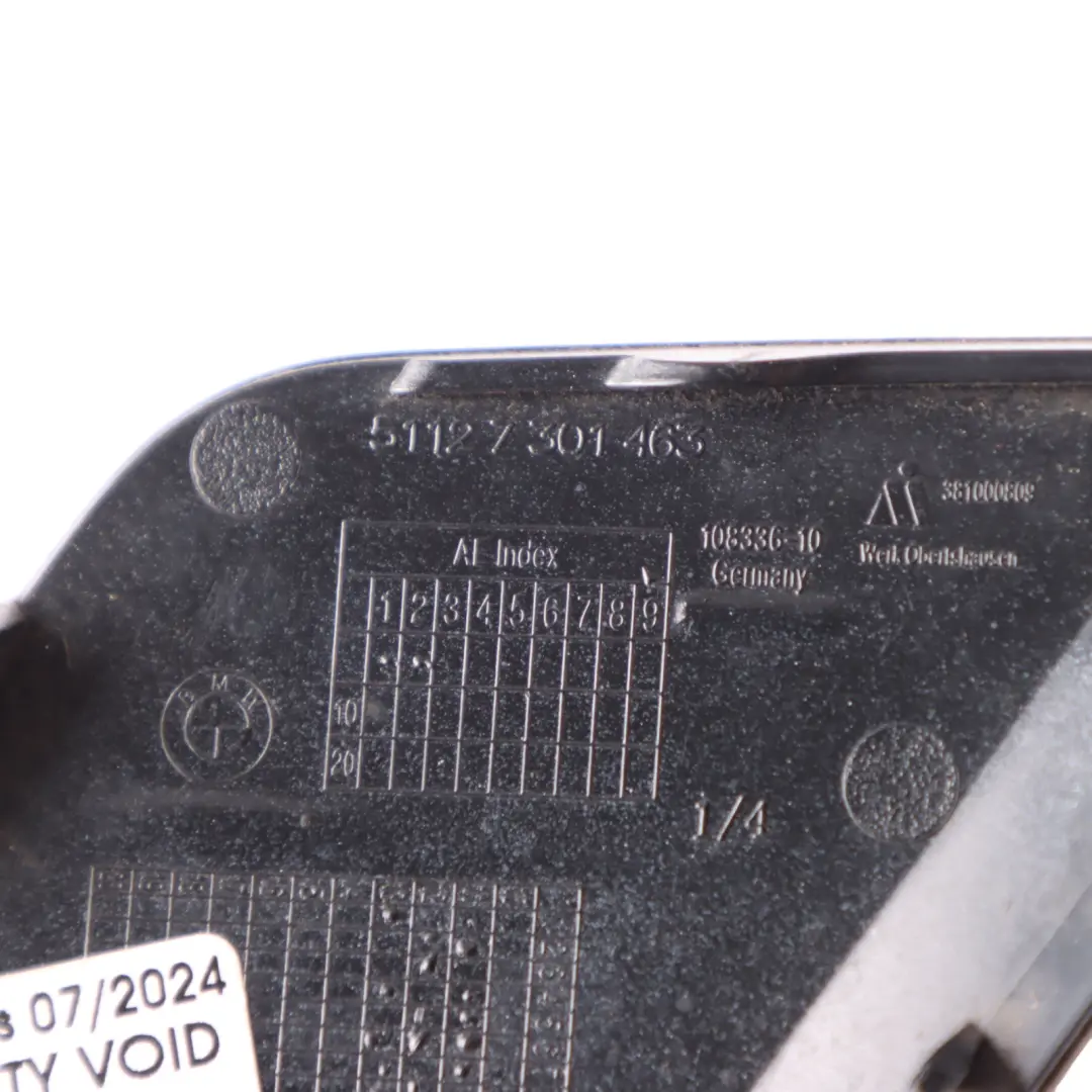 Towing Eye Hook Rear Bumper Cover Cap Glacier Silver - A83 to BMW F20 F21 with Part number 0038888 BMW F20 F21 Towing Eye Hook Rear Bumper Cover Cap Glacier Silver - A83 - SKU 0038888-GSB - Part number 0038888