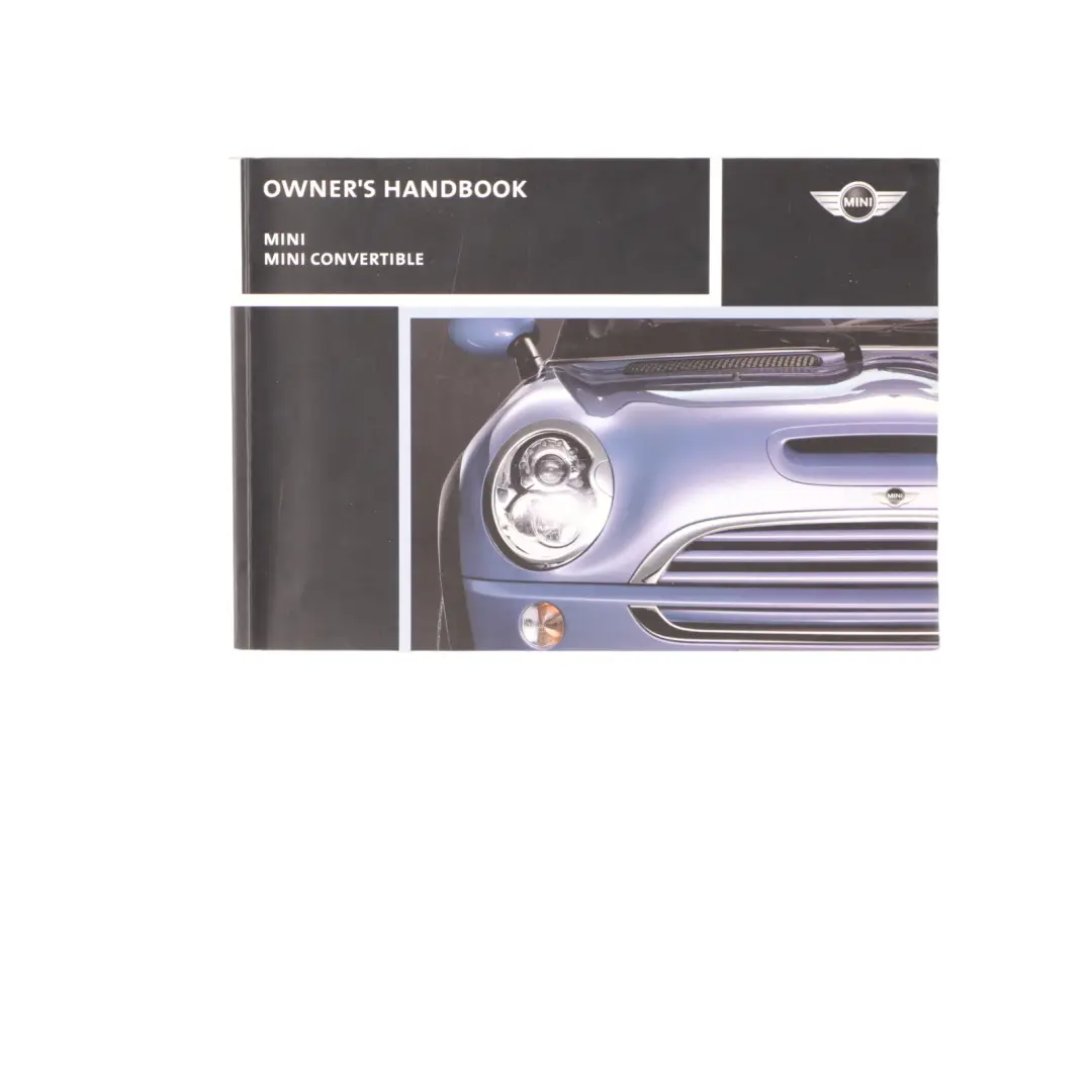 Mini Cooper R50 R53 Owner's Handbook Instructions Pouch Case Wallet Set - SKU 0156881-1 - Part number 0156881