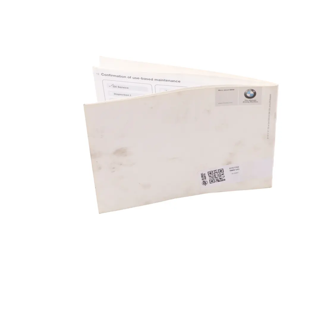Service Booklet Book to BMW X3 X5 Z4 Series E53 E83 E85 with Part number 0157702 BMW X3 X5 Z4 Series E53 E83 E85 Service Booklet Book - SKU 0157702 - Part number 0157702