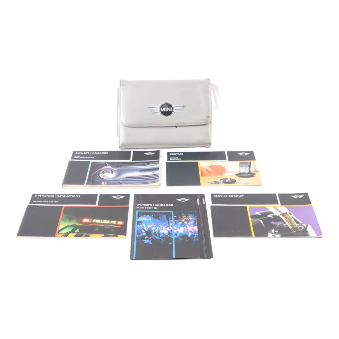 BMW Mini 1 R50 R52 R53 Service Booklet Owner's Handbook Set Pouch Case - SKU 0158093-1 - Part number 0158093