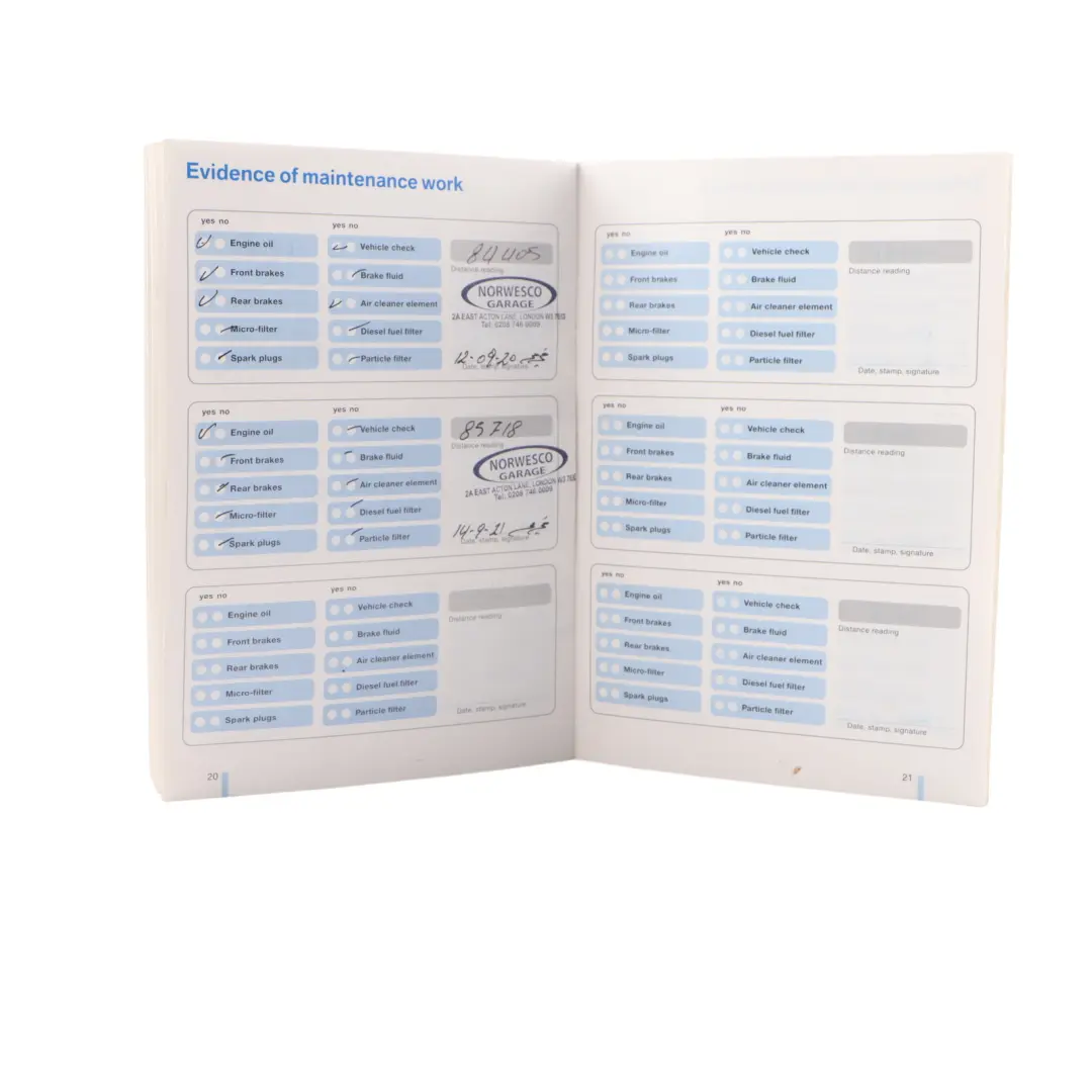  Service Booklet BMW E60 E61 E63 E64 Service Inspection Book - SKU 0159326 - Part number 0159326
