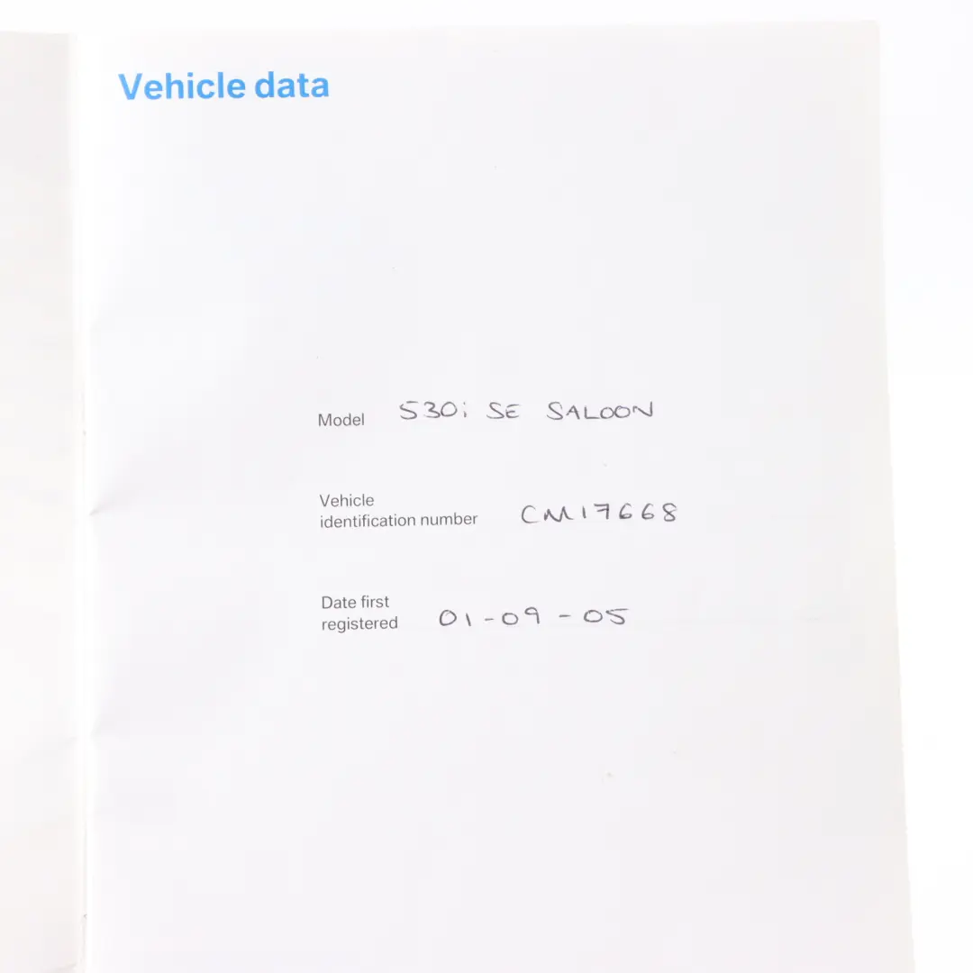  Service Booklet BMW E60 E61 E63 E64 Service Inspection Book - SKU 0159326 - Part number 0159326