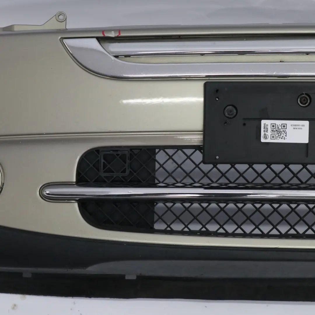 Front Bumper Complete Trim Panel Covering Sparkling Silver - A60 to Mini R50 R52 with Part number 0308997 Mini R50 R52 Front Bumper Complete Trim Panel Covering Sparkling Silver - A60 - SKU 0308997-SS - Part number 0308997