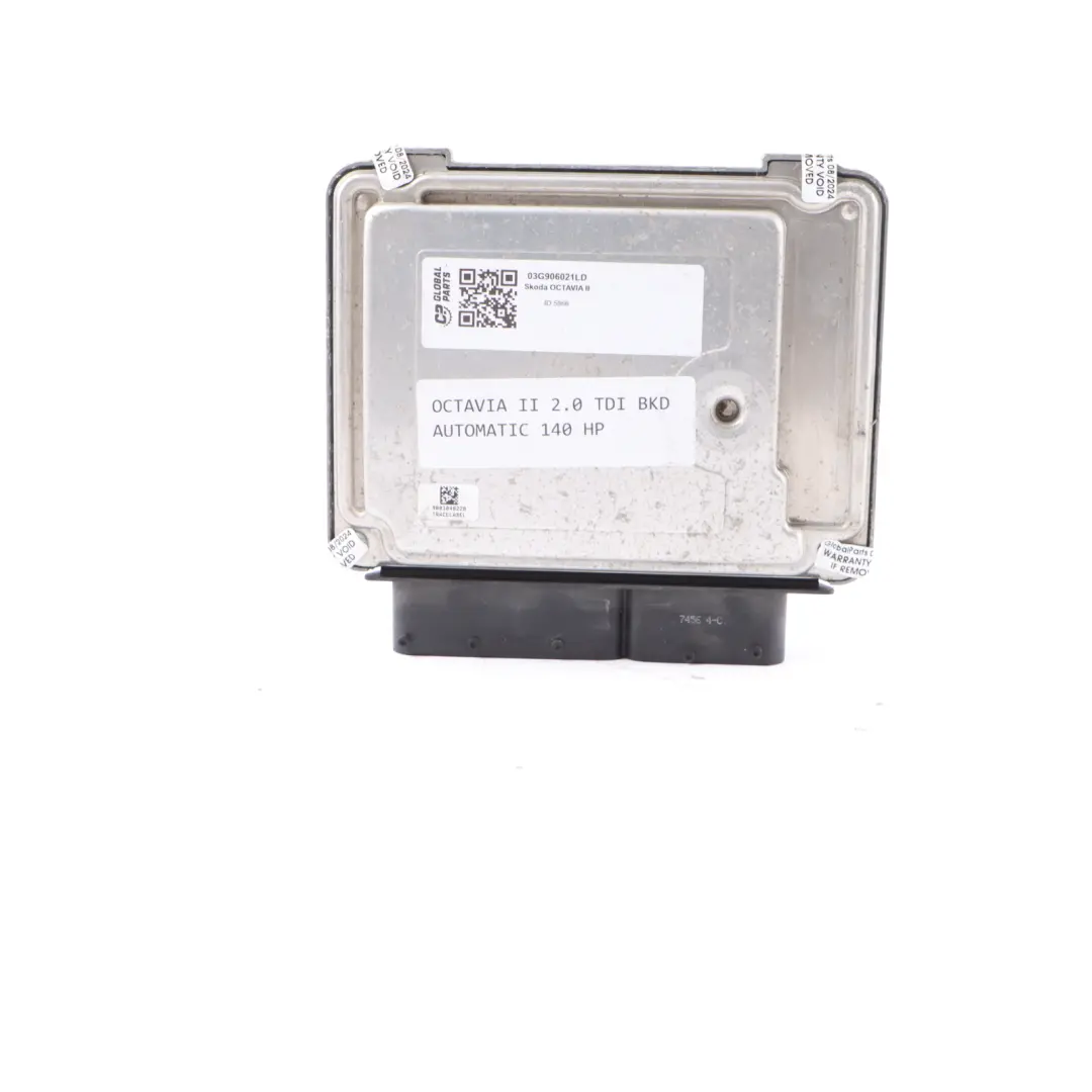 2.0TDI BKD 140HP Engine Control Unit ECU Automatic to Skoda Octavia II with Part number 03G906021LD Skoda Octavia II 2.0TDI BKD 140HP Engine Control Unit ECU Automatic - SKU 03G906021LD - Part number 03G906021LD