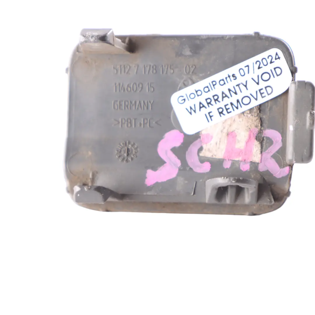 Bumper Flap Towing Eye Schwarz 2 Black - 668 to BMW 1 Series E60 LCI Rear with Part number 0422362 BMW 1 Series E60 LCI Rear Bumper Flap Towing Eye Schwarz 2 Black - 668 - SKU 0422362-SCH - Part number 0422362