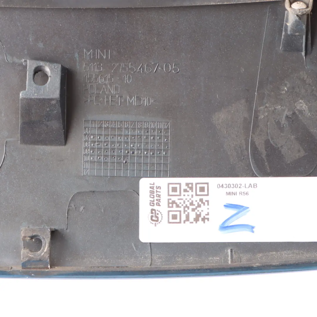 Mini Cooper S R55 R56 R57 Air Inlet Grille Bonnet Hood Scoop Laser Blue - SKU 0430302-LAB - Part number 0430302