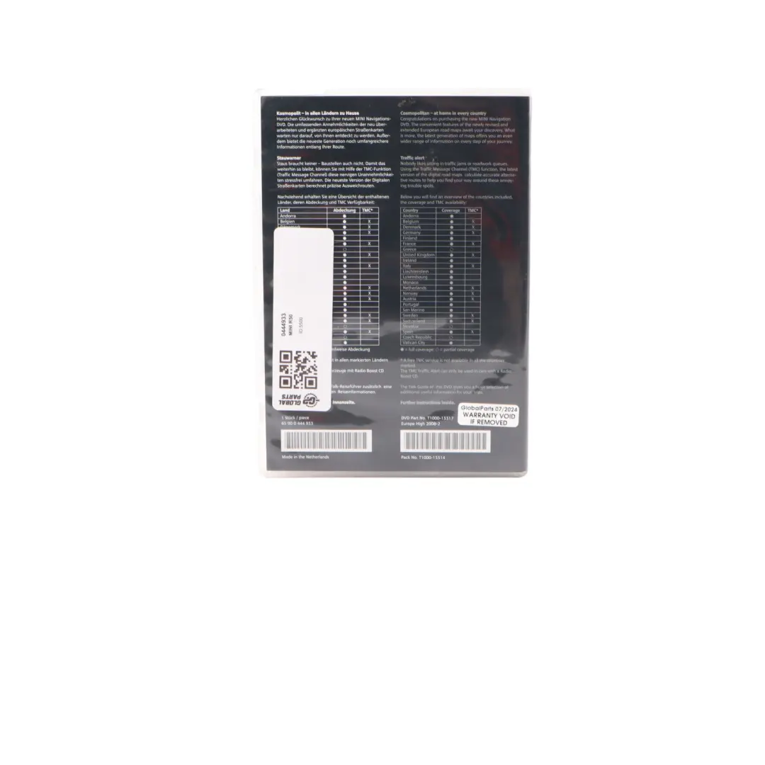 Update DVD Road Map Of Europe High 2008-2 to Mini R50 R52 R53 with Part number 0444933 Mini R50 R52 R53 Update DVD Road Map Of Europe High 2008-2 - SKU 0444933 - Part number 0444933