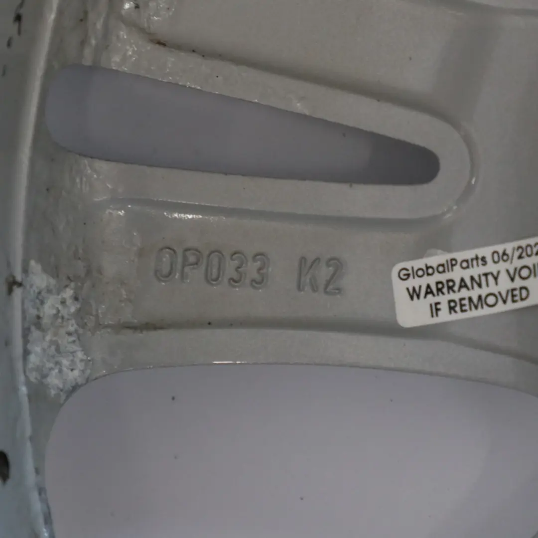 Opel Corsa D Llanta Plata Llanta de aleación ligera 0P033 16" 6J ET:40 K2 - SKU 0P033 K2-1 - Número de pieza 0P033 K2