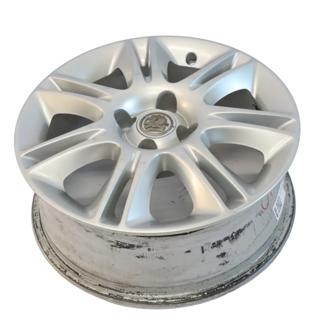 Opel Corsa D Silber Felge Leichtmetallfelge 0P033 16" 6J ET:40 K2 - SKU 0P033 K2-1 - Teilenummer 0P033 K2