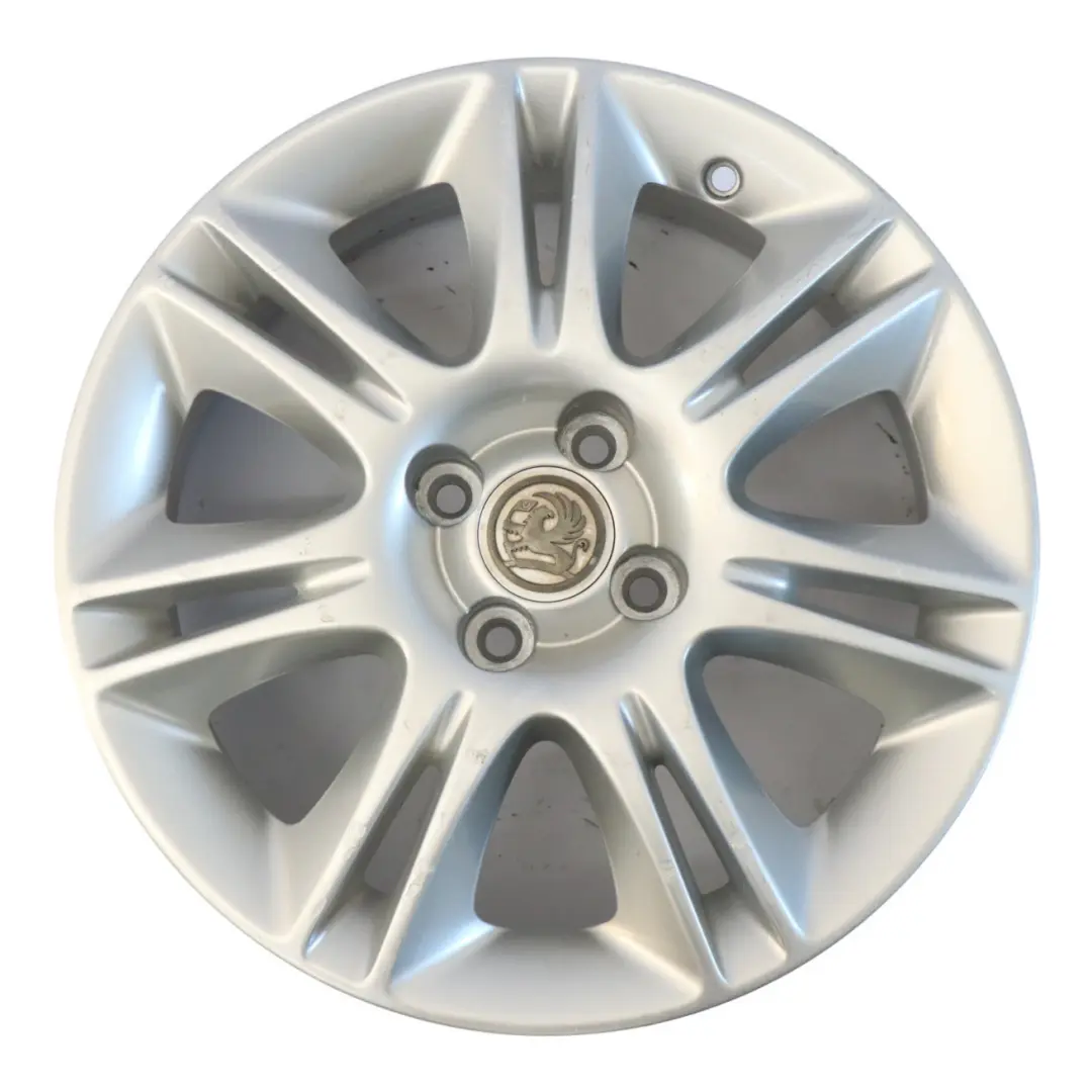 Opel Corsa D Silber Felge Leichtmetallfelge 16" 6J ET:40 0P033 K7 - SKU 0P033 K7-1 - Teilenummer 0P033 K7-1