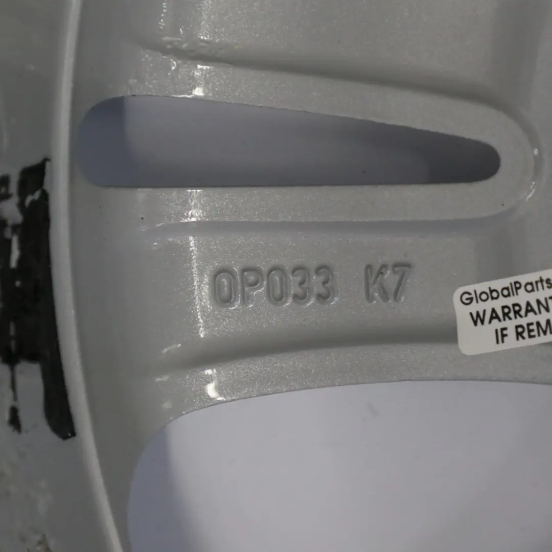 Opel Corsa D Silber Felge Leichtmetallfelge 16" 6J ET:40 0P033 K7 - SKU 0P033 K7-1 - Teilenummer 0P033 K7-1