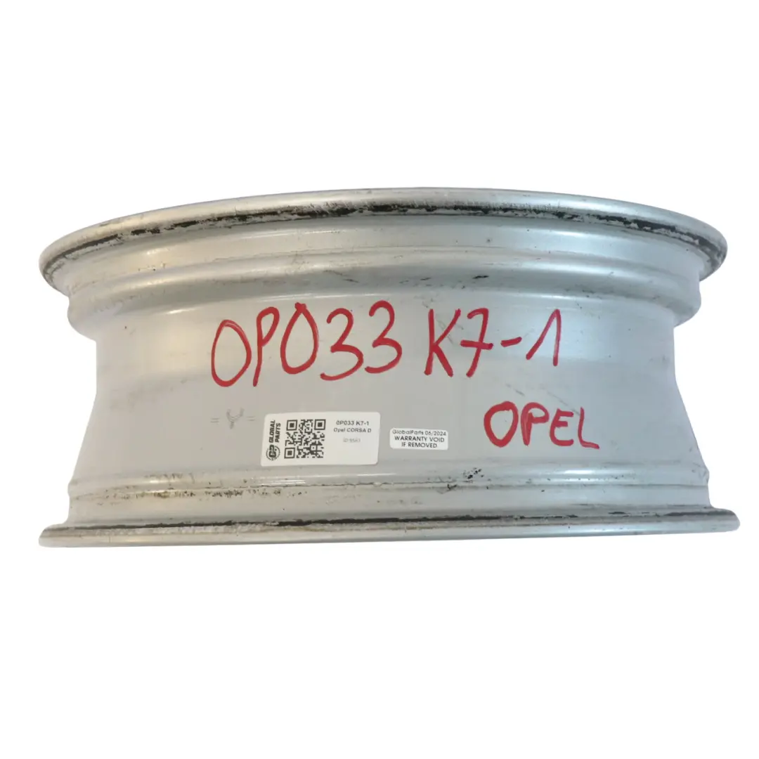 Llanta de aleación ligera 16" 6J ET:40 0P033 K7 para Opel Corsa D Silver con número de pieza 0P033 K7-1 Opel Corsa D Silver Llanta de aleación ligera 16" 6J ET:40 0P033 K7 - SKU 0P033 K7-1 - Número de pieza 0P033 K7-1
