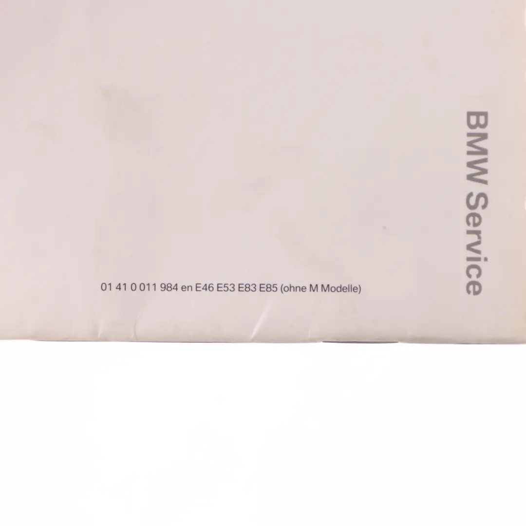 BMW 3 X3 X5 Series E46 E53 E83 Service Booklet 014100 00 - SKU 11984 - Part number 0011984