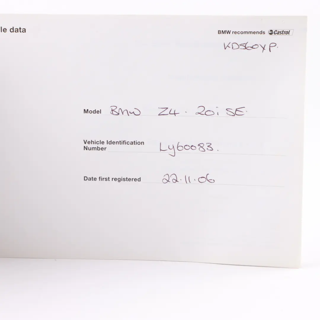 BMW 3 X3 X5 Series E46 E53 E83 Service Booklet 014100 00 - SKU 11984 - Part number 0011984