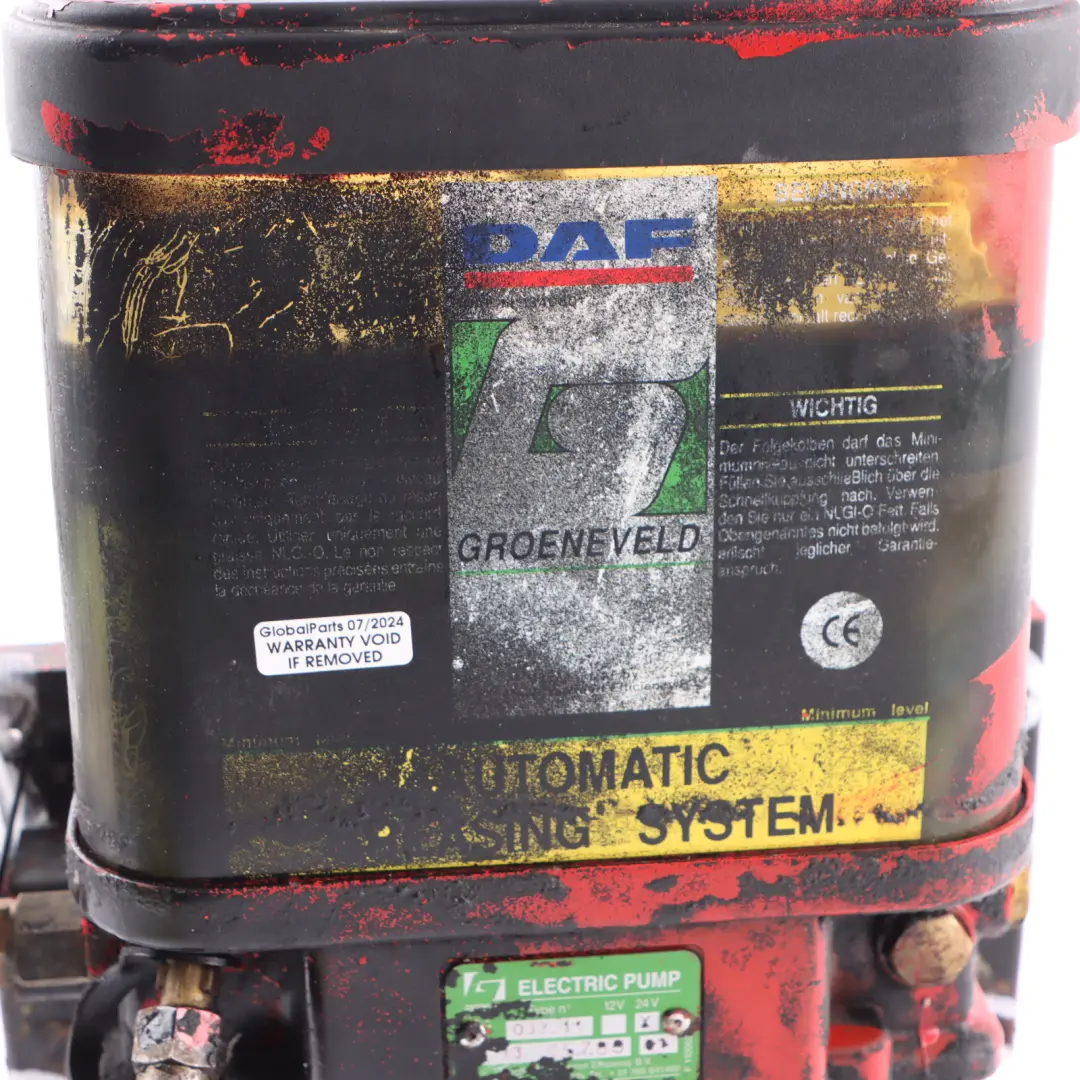 85CF Oil Greasing Pump Grease Lubrication Automatic System Pump to DAF with Part number 1340801 DAF 85CF Oil Greasing Pump Grease Lubrication Automatic System Pump - SKU 1340801 - Part number 1340801