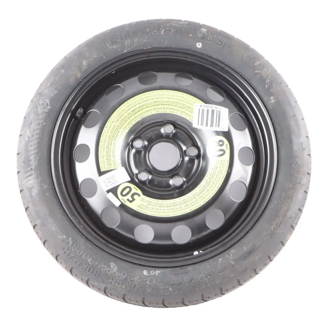 Rueda repuesto Ahorro espacio Acero R16 3,5J 125/70 para Audi A3 8P con número de pieza 1K0601027AL Audi A3 8P Rueda repuesto Ahorro espacio Acero R16 3,5J 125/70 - SKU 1K0601027AL - Número de pieza 1K0601027AL