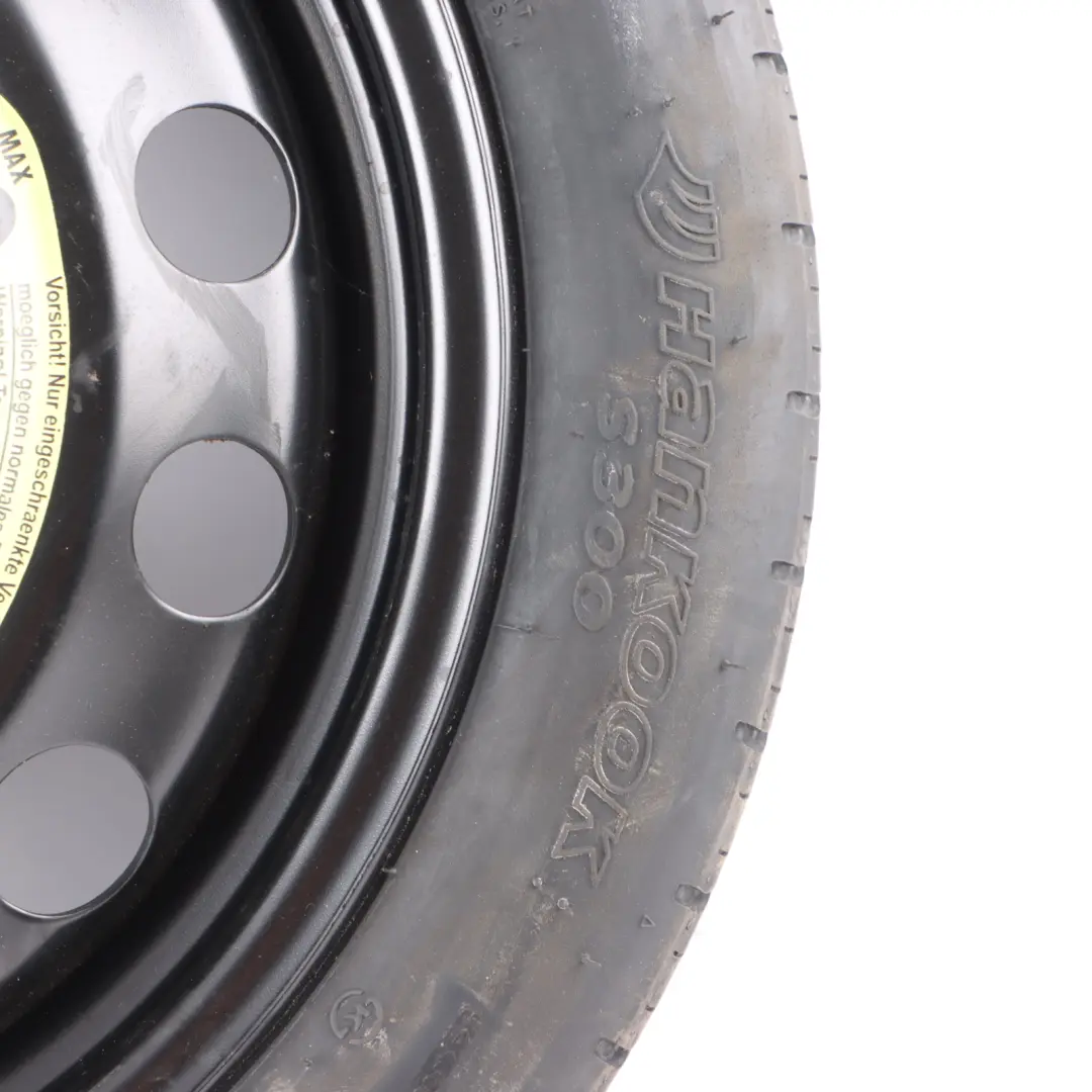 Ruota scorta salvaspazio Acciaio R16 3,5J 125/70 per Audi A3 8P con numero di parte 1K0601027AL Audi A3 8P Ruota scorta salvaspazio Acciaio R16 3,5J 125/70 - SKU 1K0601027AL - Numero di parte 1K0601027AL