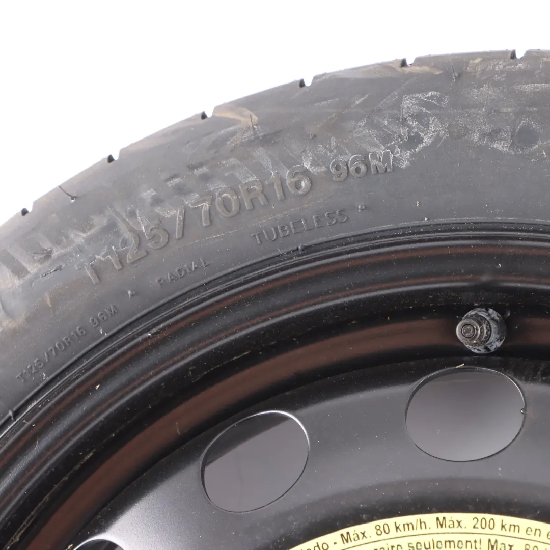 Audi A3 8P Koło Zapasowe Stalowe R16 3,5J 125/70 - SKU 1K0601027AL - Numer Części 1K0601027AL