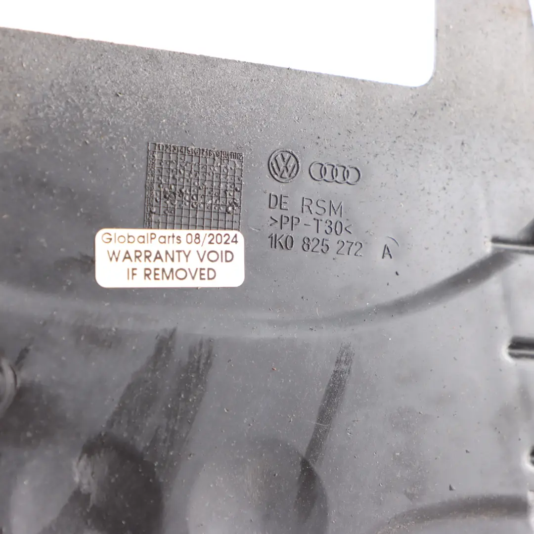 Supporto Copertura Sottoscocca Pannello Destro per Audi A3 8P con numero di parte 1K0825272A Audi A3 8P Supporto Copertura Sottoscocca Pannello Destro - SKU 1K0825272A - Numero di parte 1K0825272A