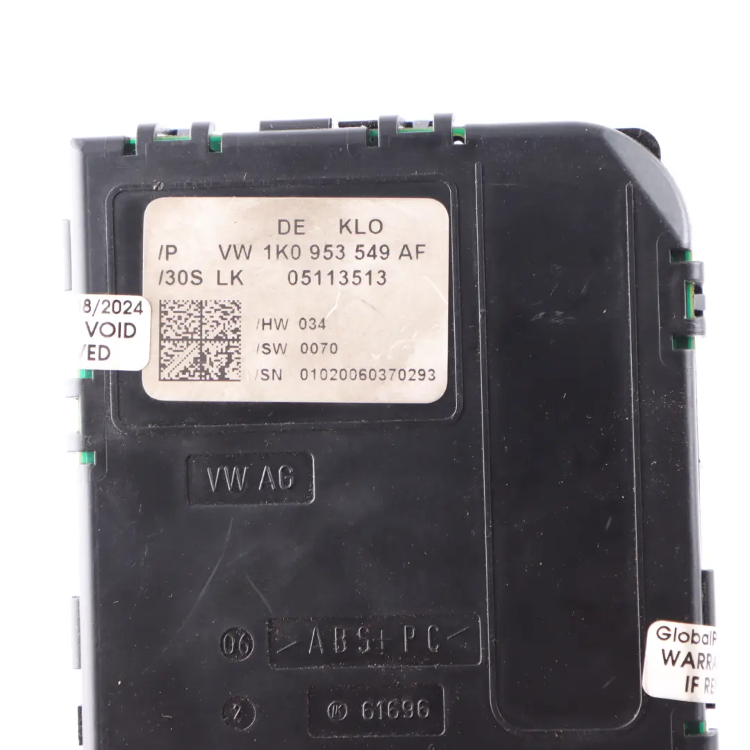 Steering Angle Steering Wheel Column Control Module ECU to VW TOURAN 1T with Part number 1K0953549AF VW TOURAN 1T Steering Angle Steering Wheel Column Control Module ECU - SKU 1K0953549AF - Part number 1K0953549AF