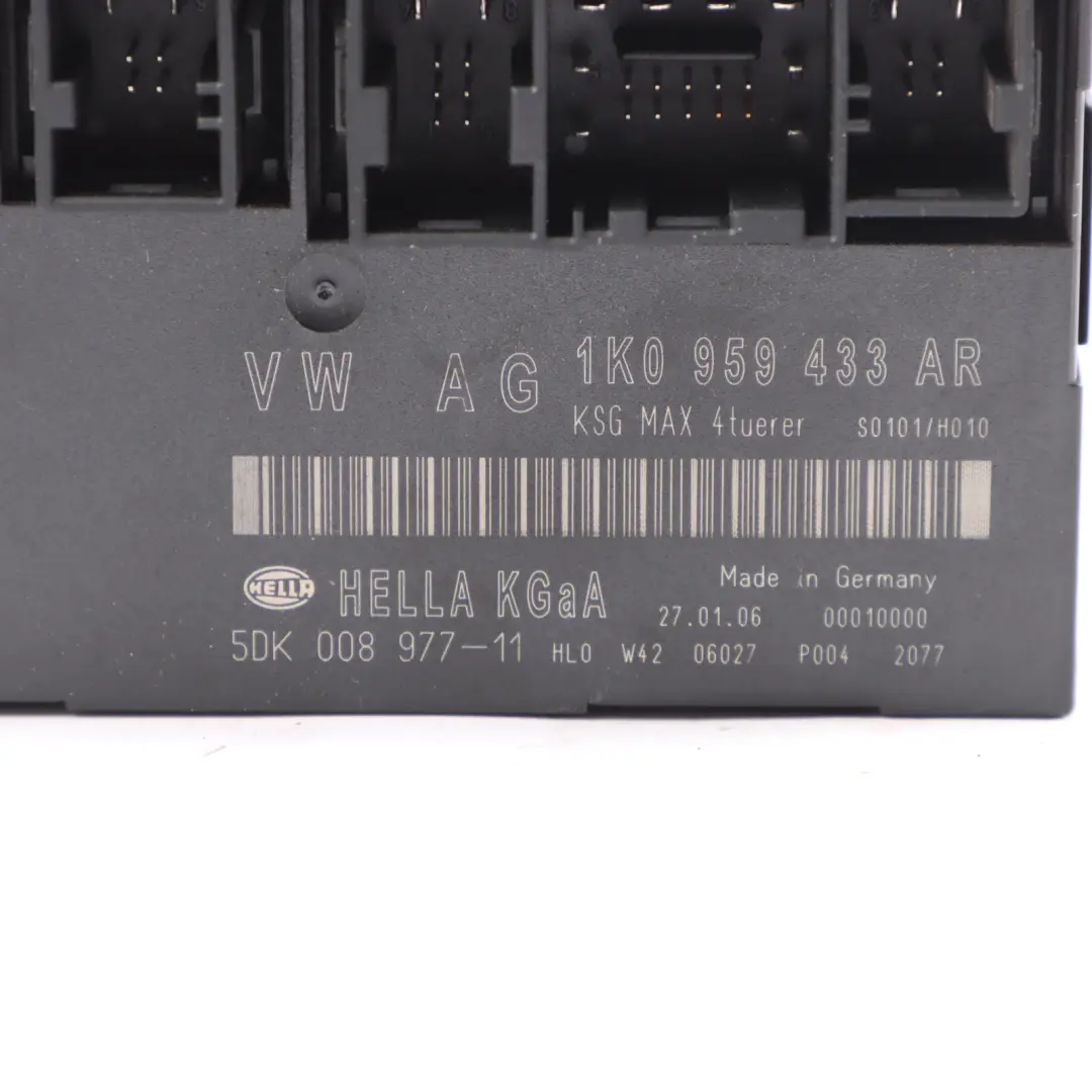 Body Control Comfort Unit Modulo BCM Unità ECU per Volkswagen TOURAN 1T con numero di parte 1K0959433AR Volkswagen TOURAN 1T Body Control Comfort Unit Modulo BCM Unità ECU - SKU 1K0959433AR - Numero di parte 1K0959433AR