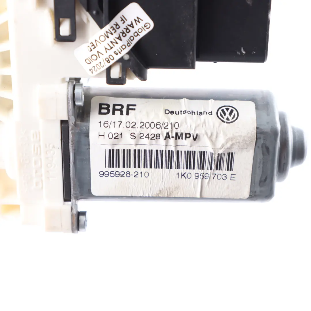 Window Lifter Regulator Rear Left N/S Motor to Volkswagen Touran 1T with Part number 1K0959703E Volkswagen Touran 1T Window Lifter Regulator Rear Left N/S Motor - SKU 1K0959703E - Part number 1K0959703E