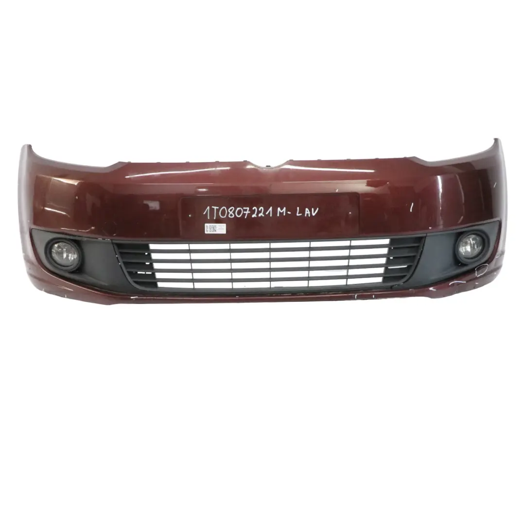  Front Bumper Volkswagen VW Caddy Touran Front Trim Panel Cover Lava Red - L3U - SKU 1T0807221M-LAV - Part number 1T0807221M